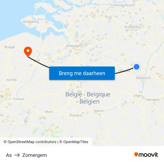 As to Zomergem map