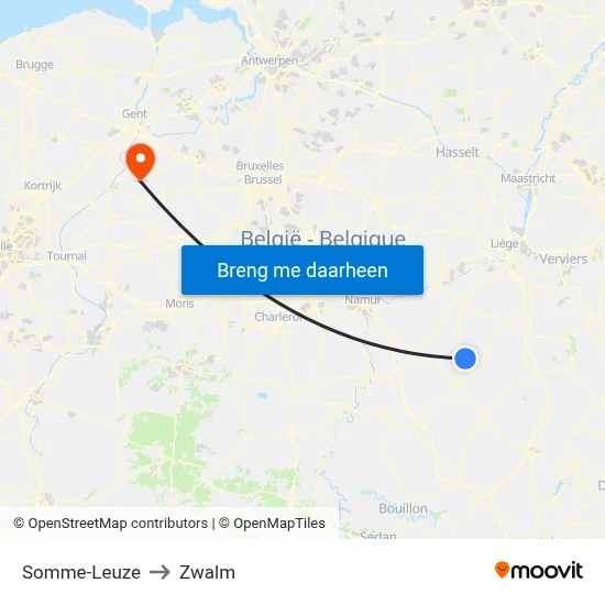 Somme-Leuze to Zwalm map
