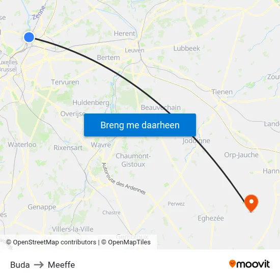 Buda to Meeffe map