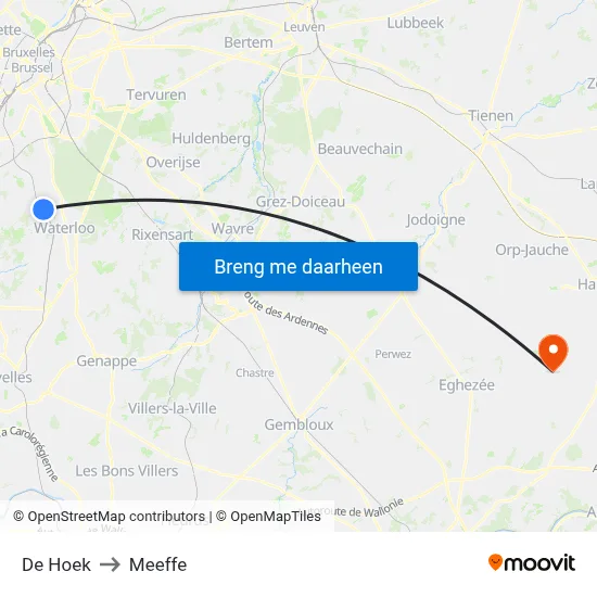 De Hoek to Meeffe map