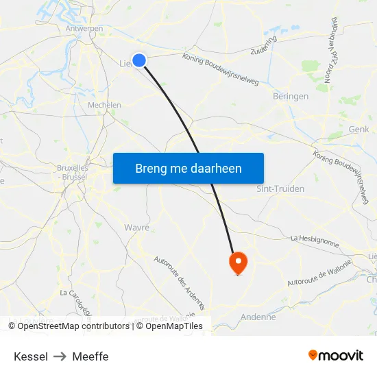 Kessel to Meeffe map
