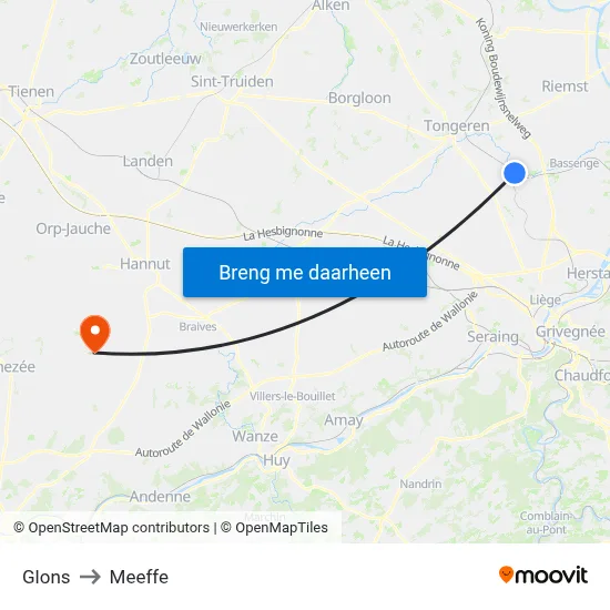 Glons to Meeffe map