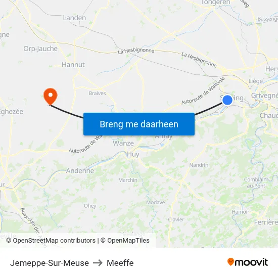 Jemeppe-Sur-Meuse to Meeffe map