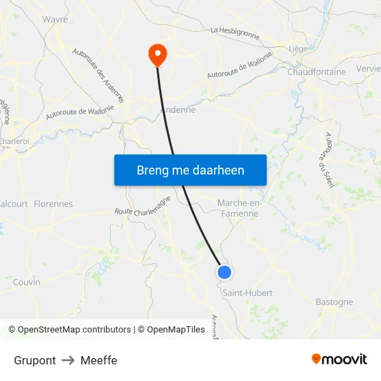 Grupont to Meeffe map