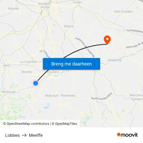Lobbes to Meeffe map