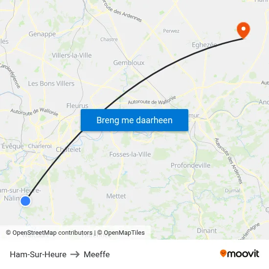 Ham-Sur-Heure to Meeffe map