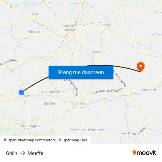 Ghlin to Meeffe map