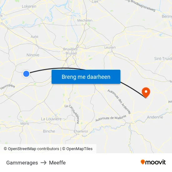Gammerages to Meeffe map