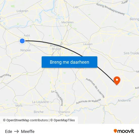 Ede to Meeffe map