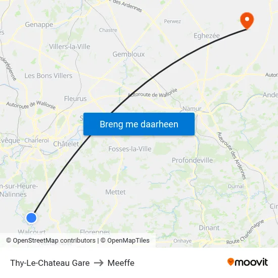 Thy-Le-Chateau Gare to Meeffe map