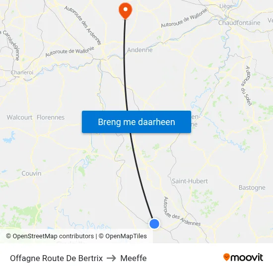 Offagne Route De Bertrix to Meeffe map