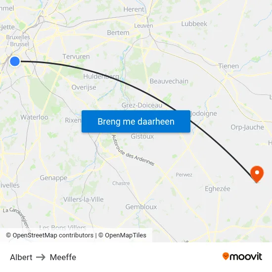 Albert to Meeffe map