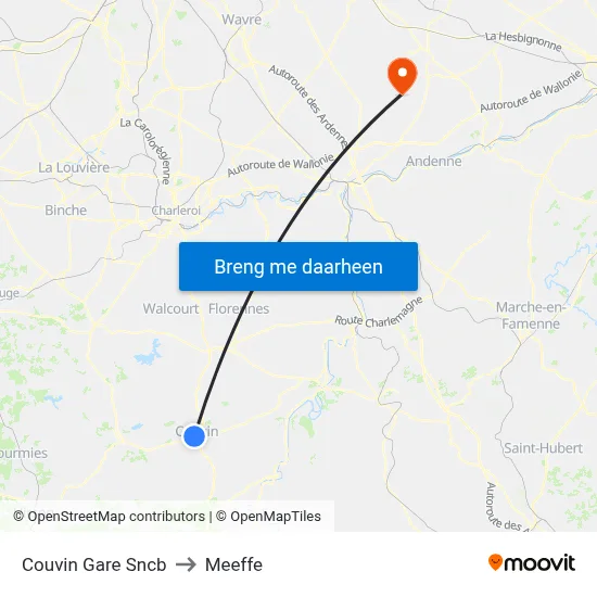 Couvin Gare Sncb to Meeffe map