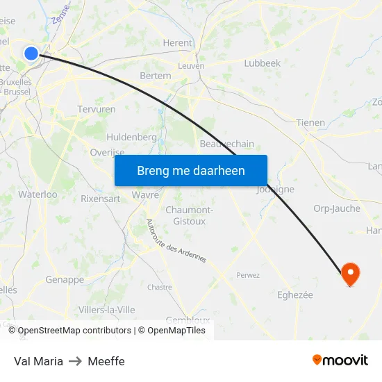 Val Maria to Meeffe map