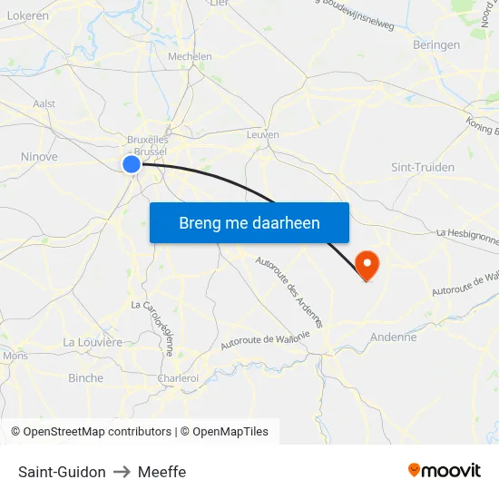 Saint-Guidon to Meeffe map