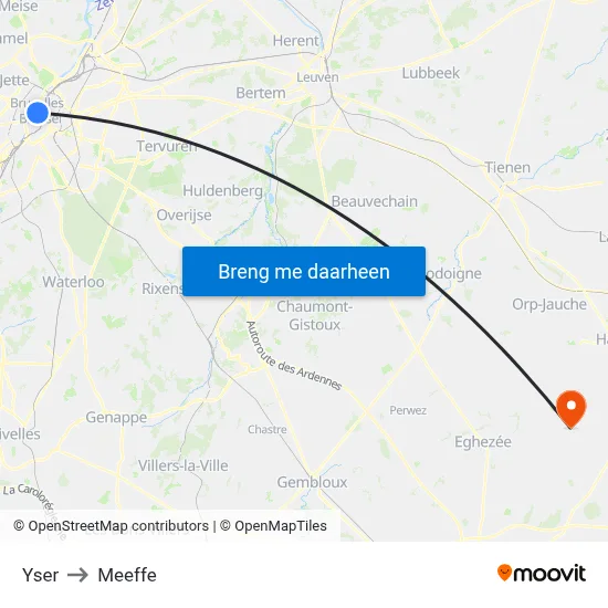 Yser to Meeffe map