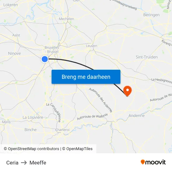 Ceria to Meeffe map
