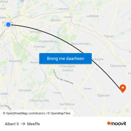 Albert II to Meeffe map