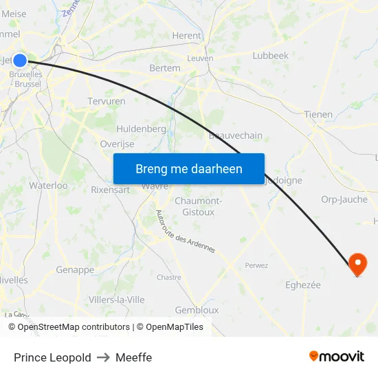 Prince Leopold to Meeffe map