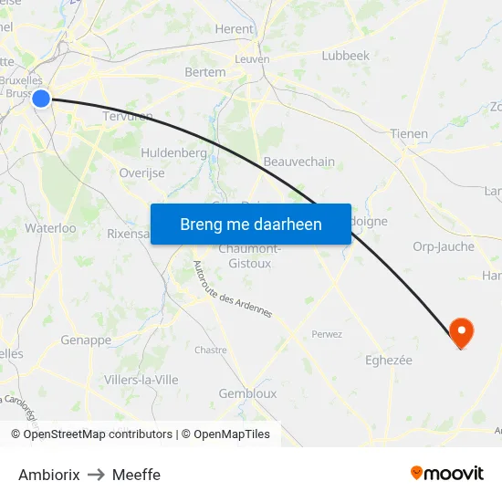 Ambiorix to Meeffe map