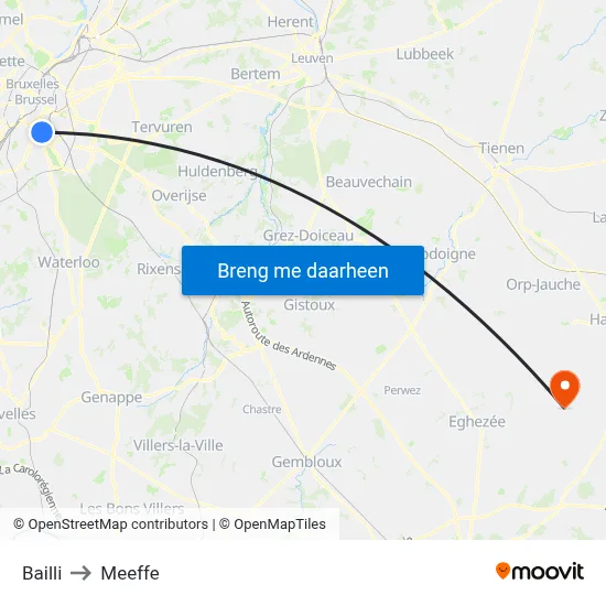 Bailli to Meeffe map