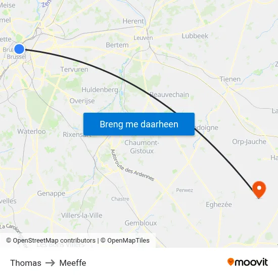 Thomas to Meeffe map