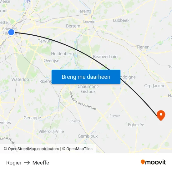 Rogier to Meeffe map