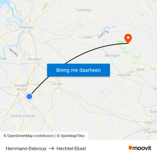 Herrmann-Debroux to Hechtel-Eksel map