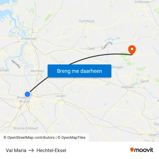 Val Maria to Hechtel-Eksel map