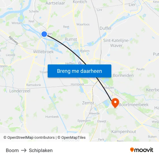 Boom to Schiplaken map