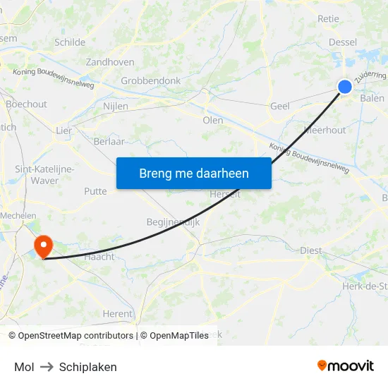 Mol to Schiplaken map
