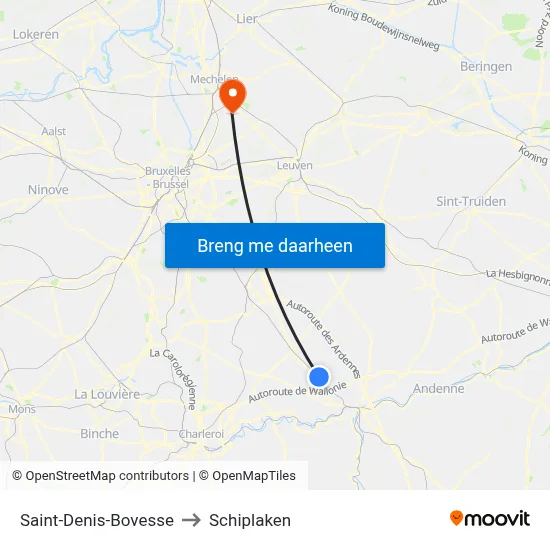 Saint-Denis-Bovesse to Schiplaken map