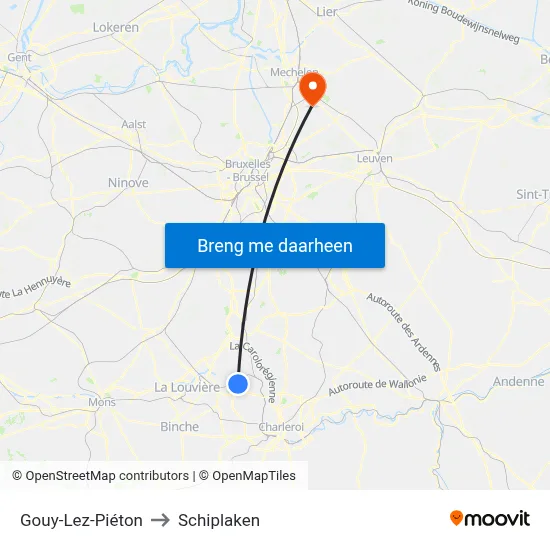 Gouy-Lez-Piéton to Schiplaken map