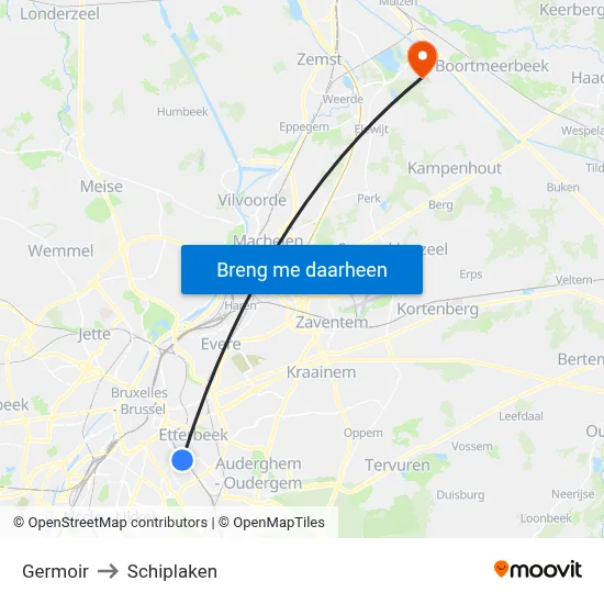 Germoir to Schiplaken map