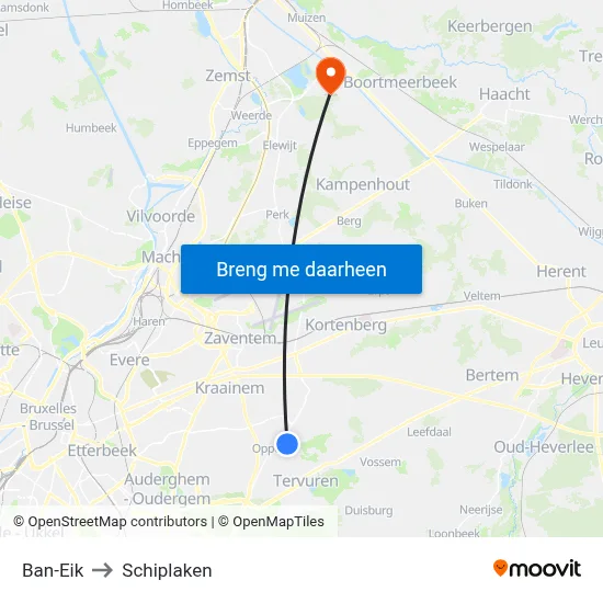 Ban-Eik to Schiplaken map