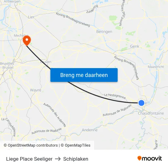 Liege Place Seeliger to Schiplaken map