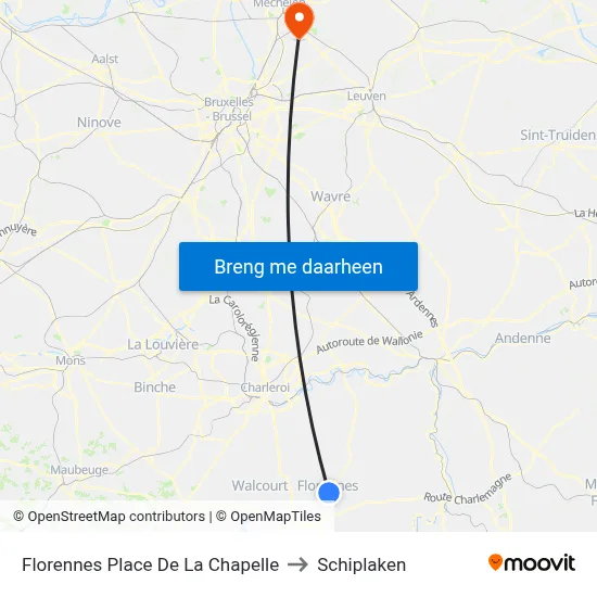 Florennes Place De La Chapelle to Schiplaken map