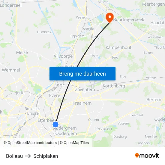 Diamant to Schiplaken map