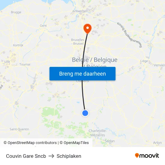 Couvin Gare Sncb to Schiplaken map