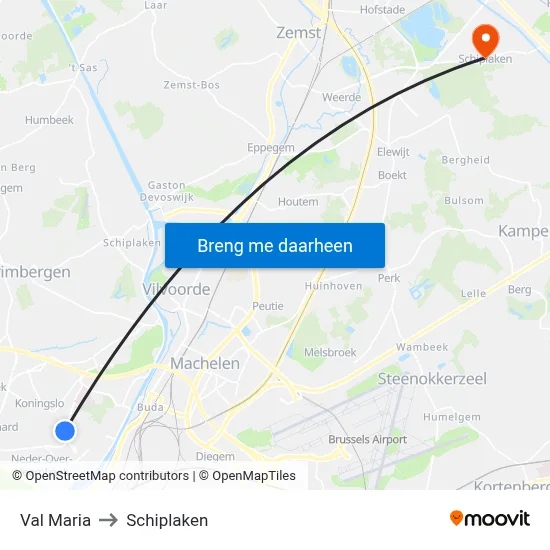 Val Maria to Schiplaken map
