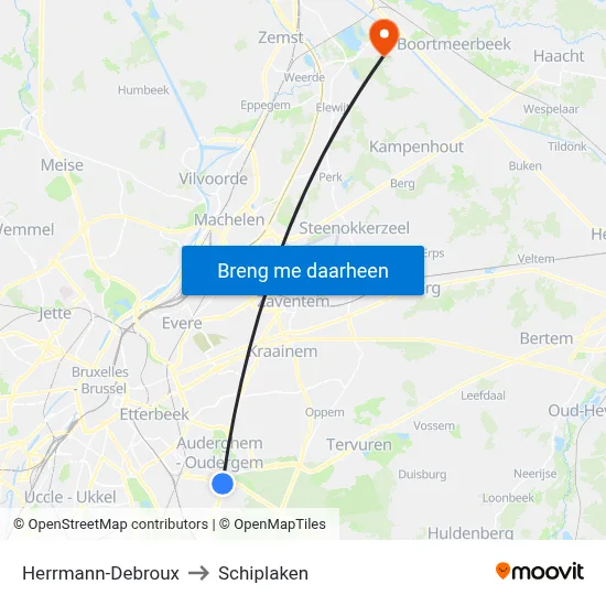 Herrmann-Debroux to Schiplaken map