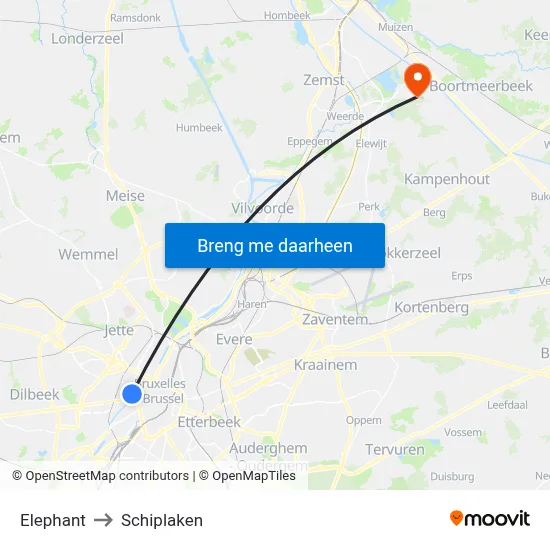Elephant to Schiplaken map