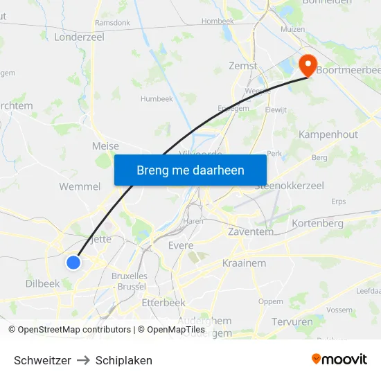 Schweitzer to Schiplaken map