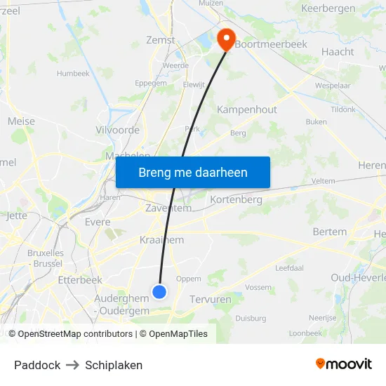 Paddock to Schiplaken map