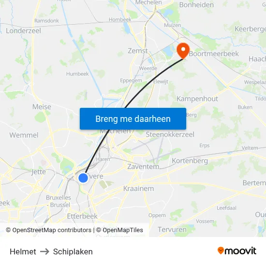 Helmet to Schiplaken map