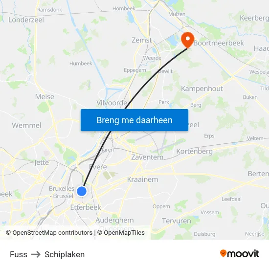 Fuss to Schiplaken map
