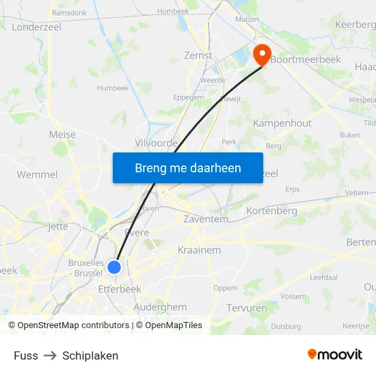 Fuss to Schiplaken map