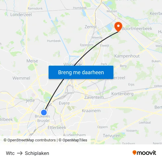 Wtc to Schiplaken map