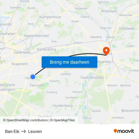 Ban-Eik to Leuven map