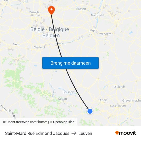 Saint-Mard Rue Edmond Jacques to Leuven map